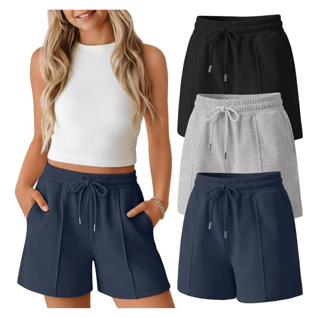 3-Pack Halfchet Girl's Basic Shorts (Various)