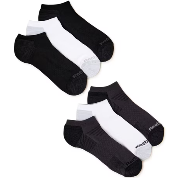 6-Pairs Reebok Men's Tech Comfort Low Cut Socks