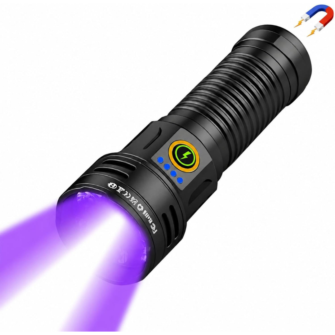 30W High Lumens 365nm UV & White Light Dual-Mode Flashlight