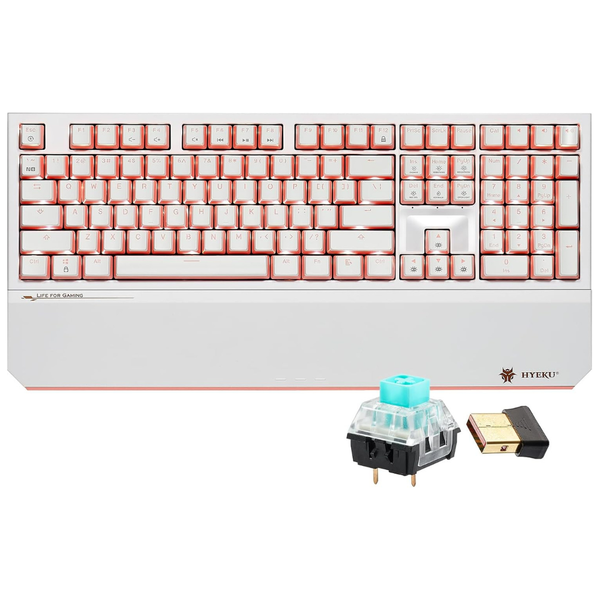 Wireless Full Size 108 Keys Mechanical Keyboard W/ Wrist Rest (Various)