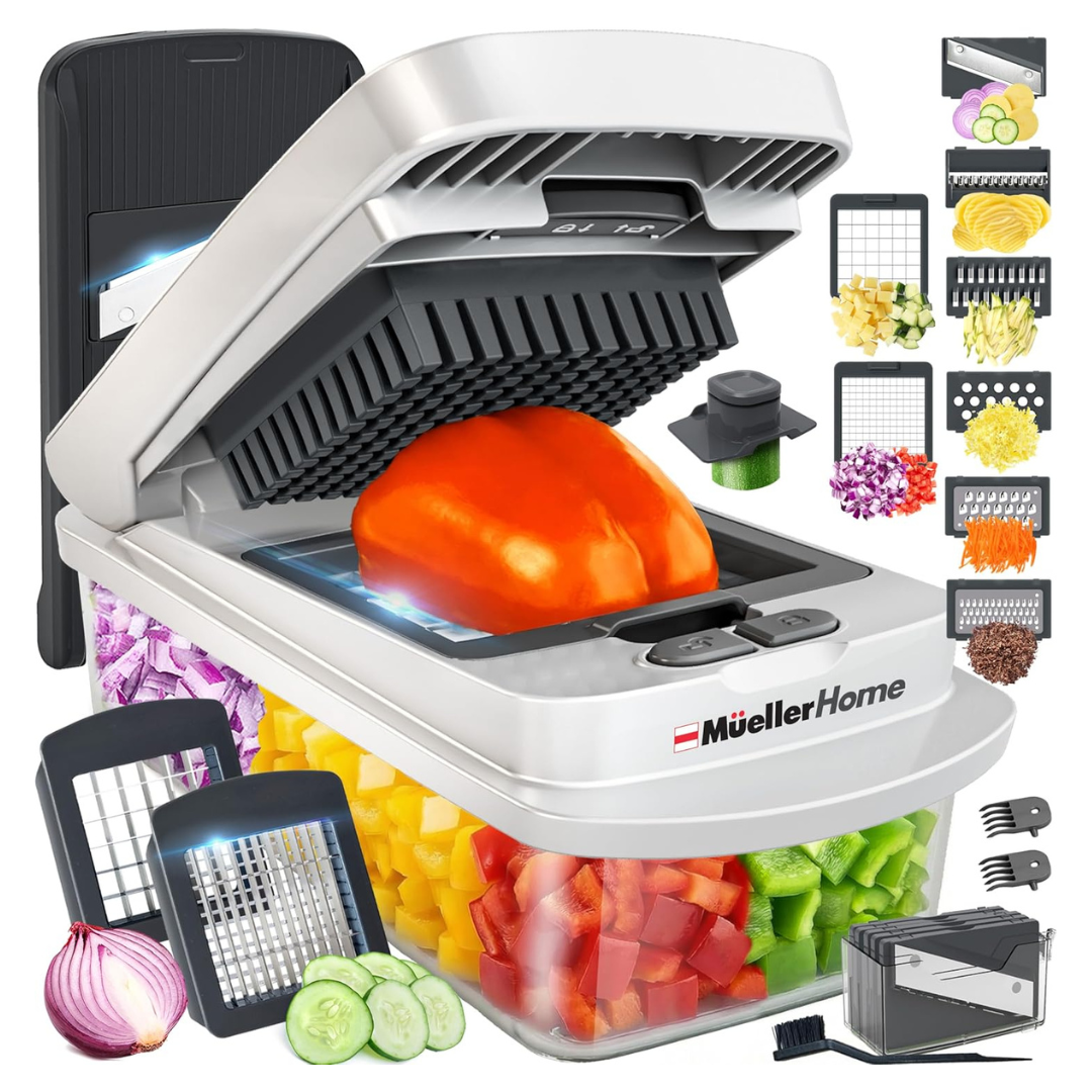 10-In-1 Mueller Pro-Series 8-Blade Vegetable Chopper/Mandoline Slicer