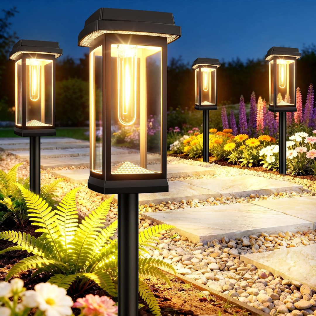 8-Pack TuyLuxe Outdoor Solar Pathway Lights