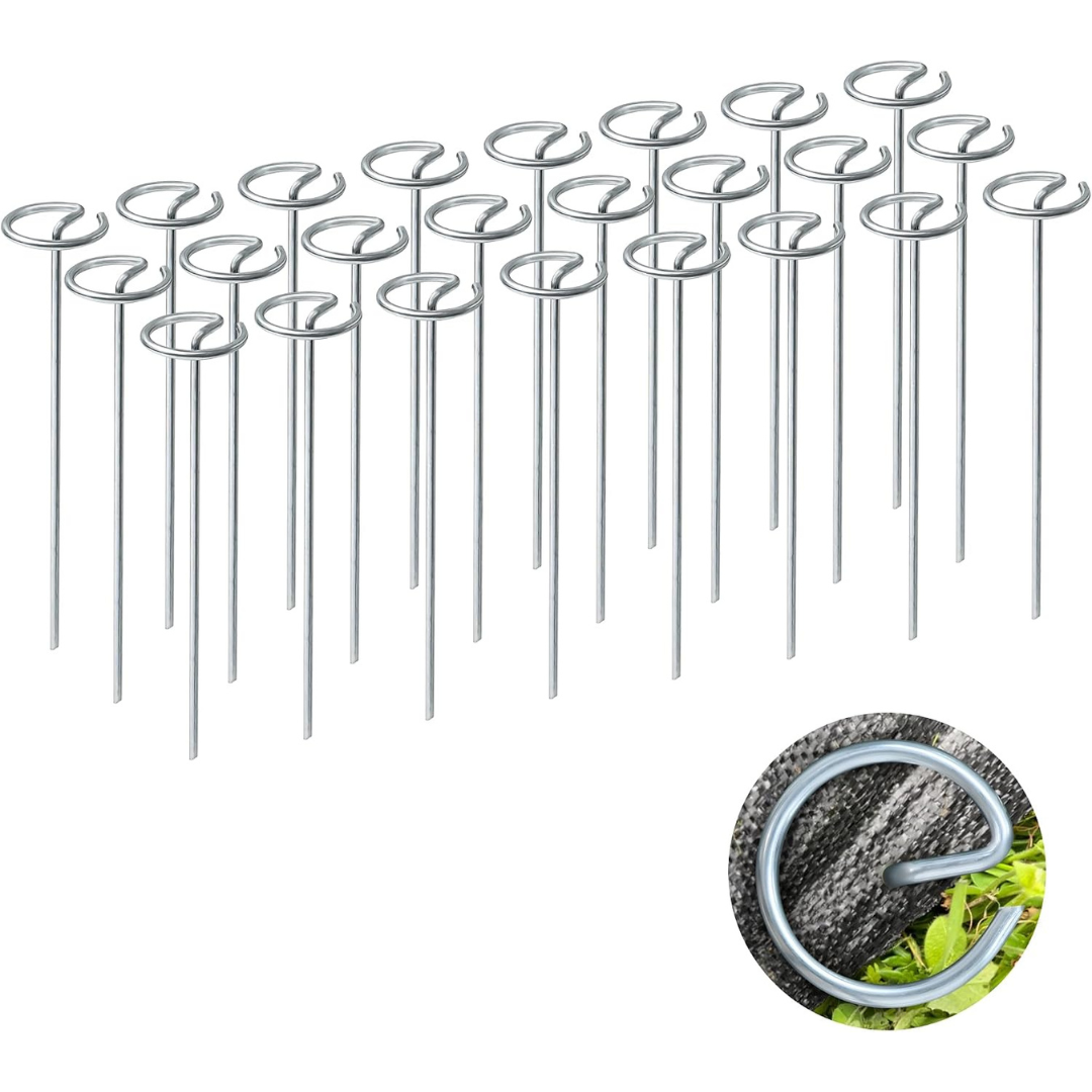 200-Piece Quibbay 6 Heavy Duty Circle Top Landscape Staples