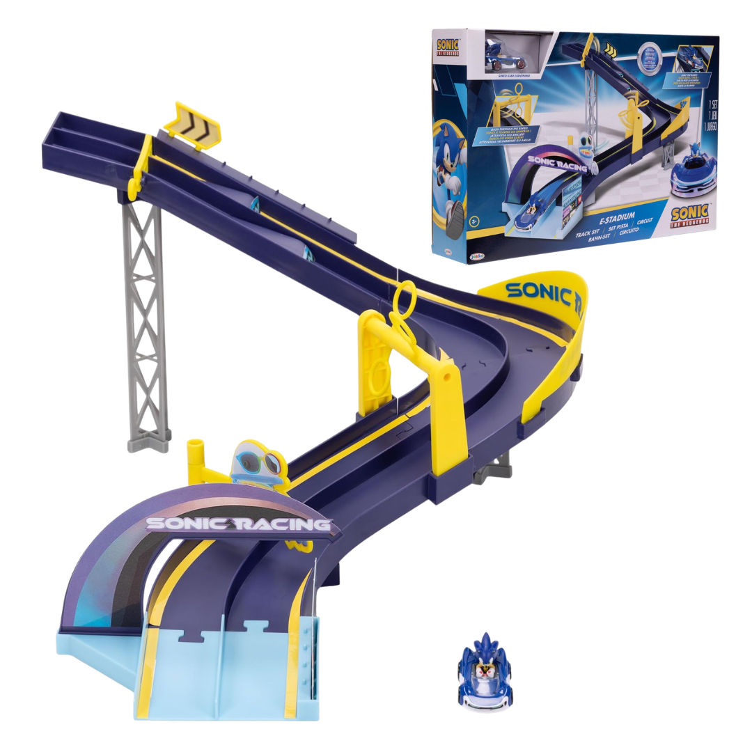 Sonic E-Stadium Track Set With 1:64 Die-Cast Vehicle