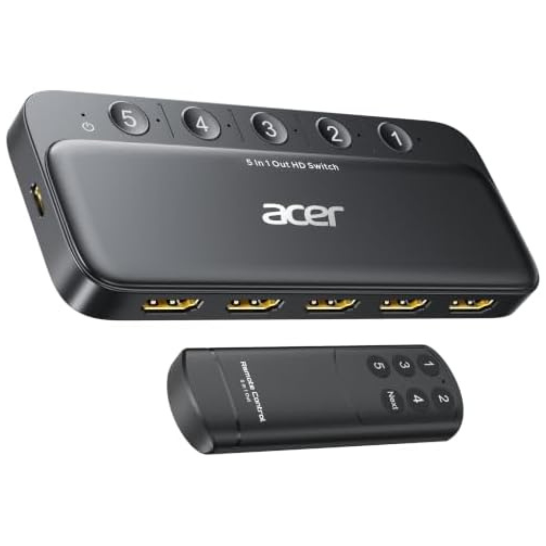 Acer 5-in-1 4K 60Hz HDMI 2.0 Switcher with Remote