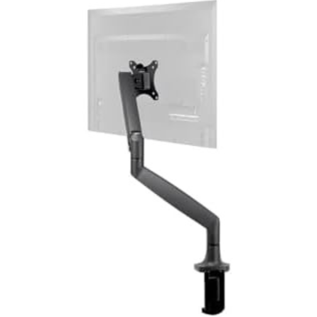 34" Single Monitor Adjustable Gas Spring Desk Full Motion Mount