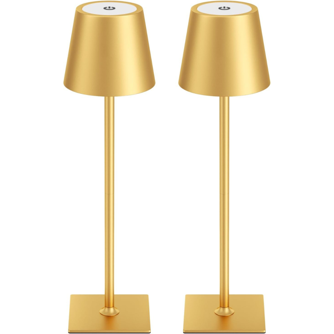 2-Pack Cordless 5000mAh Rechargeable Table Lamp (Various Colors)