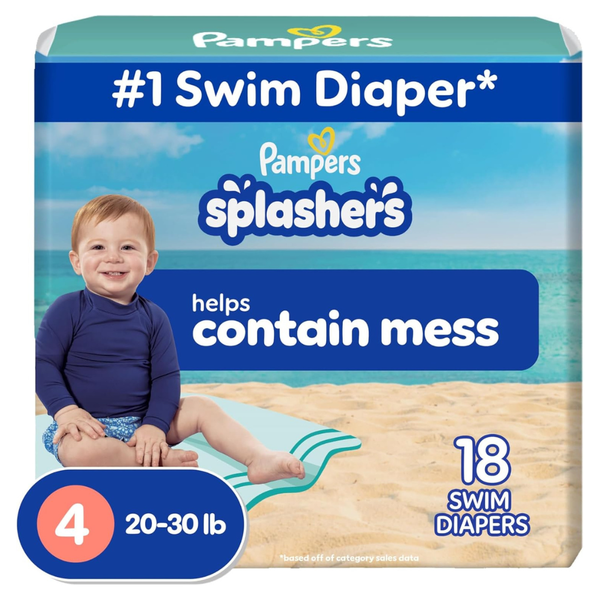 18-Count Size 4 Pampers Splashers Swim Diapers