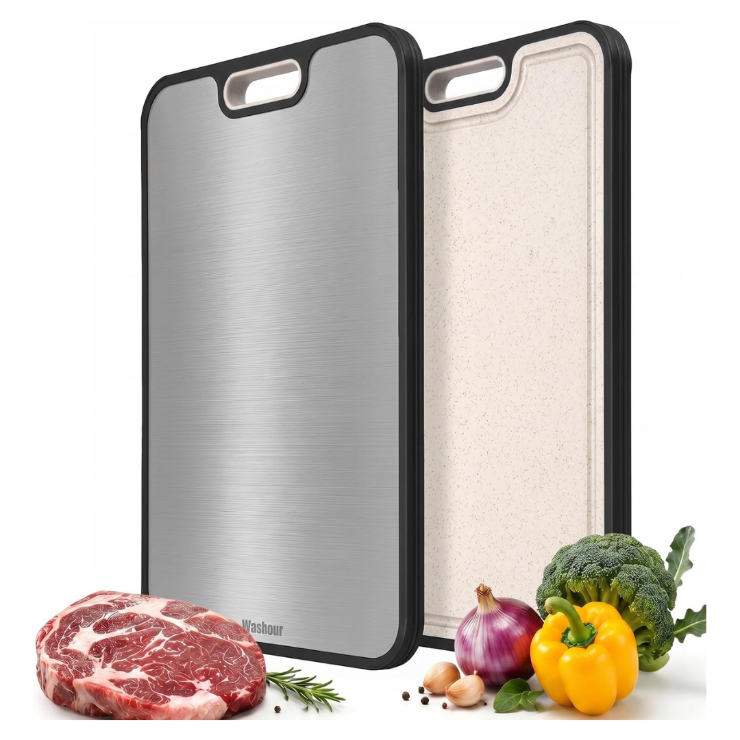 15" X 10" Titanium Cutting Board With Non-Slip Base