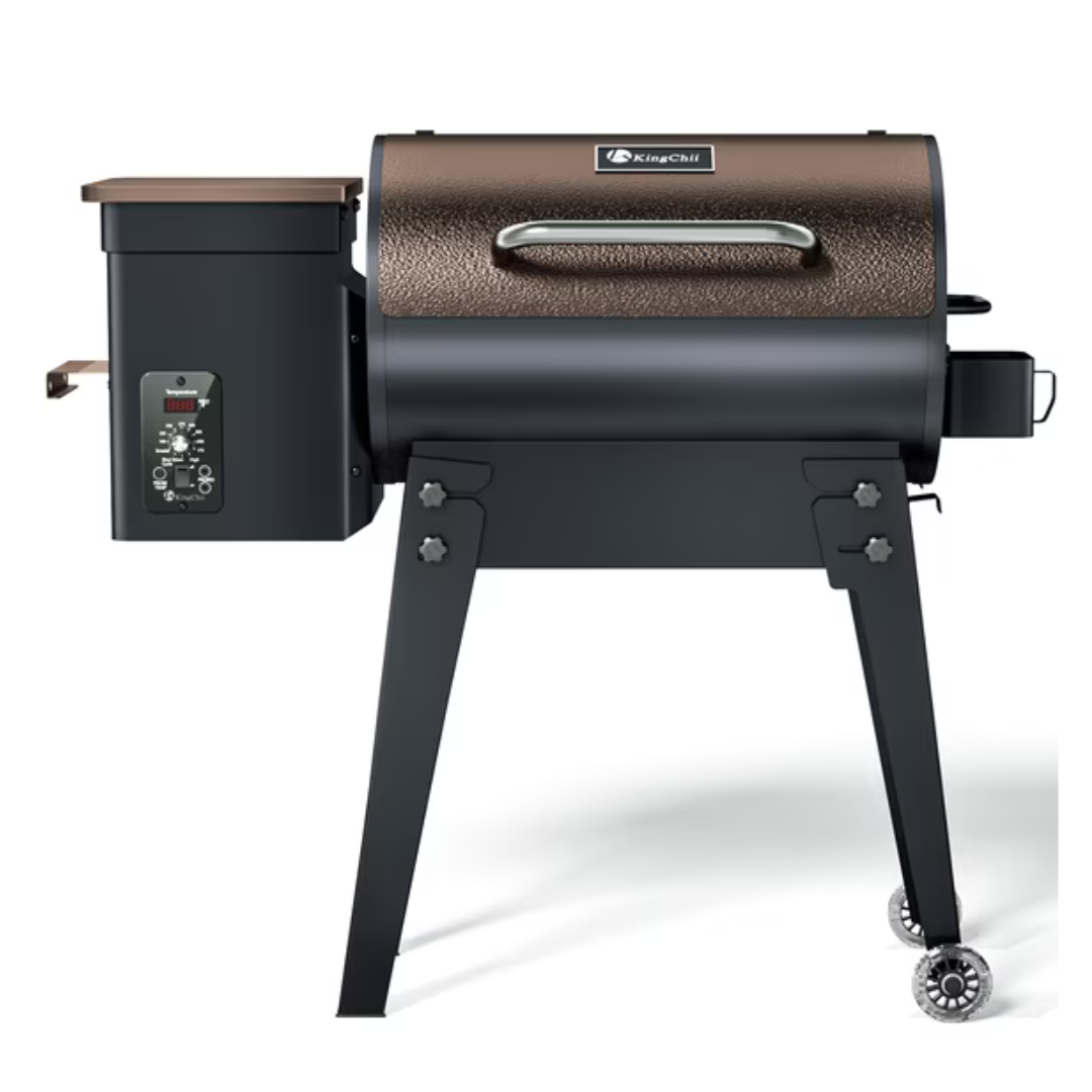 KingChii 456 Sq.In. Wood Pellet Grill & Smoker With Automatic Temperature Control