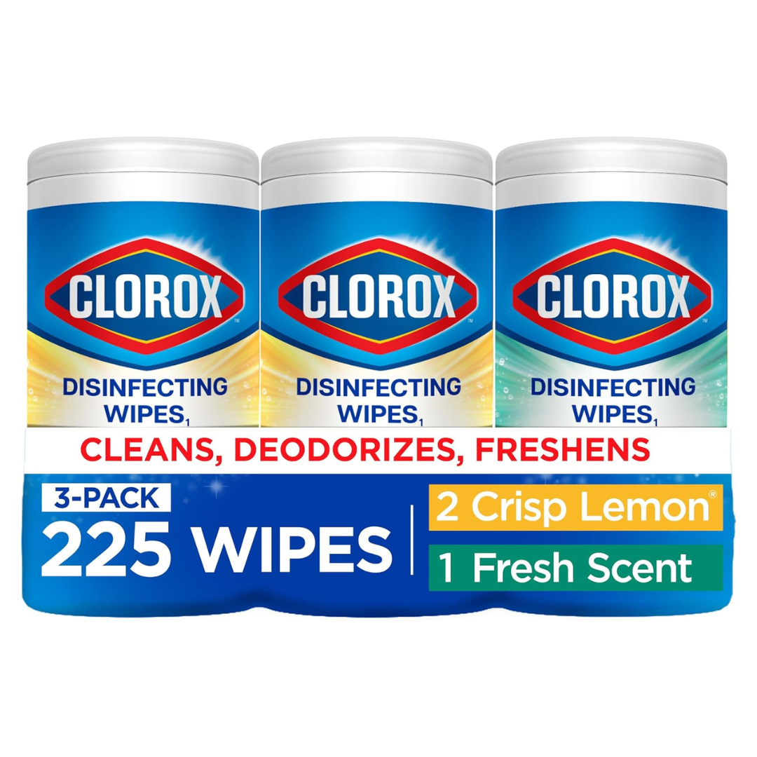 3-Pack Of 75-Count Clorox Disinfecting Wipes Back To School Variety Pack