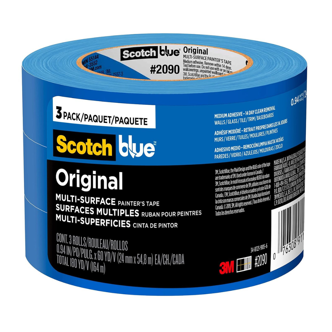 3-Pack 0.94" X 60-Yds ScotchBlue Original Multi-Surface Painters Tape Rolls