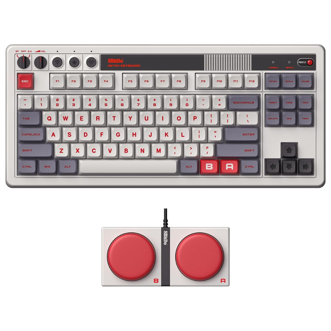 8BitDo Retro Wired / Wireless Mechanical Keyboard W/ Dual Super Buttons