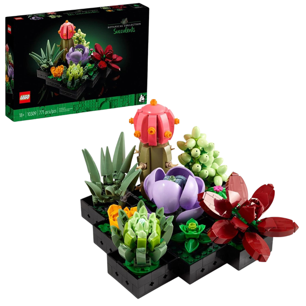 771-Pieces LEGO Succulents Plant Decor Building Toy Kit (10309)