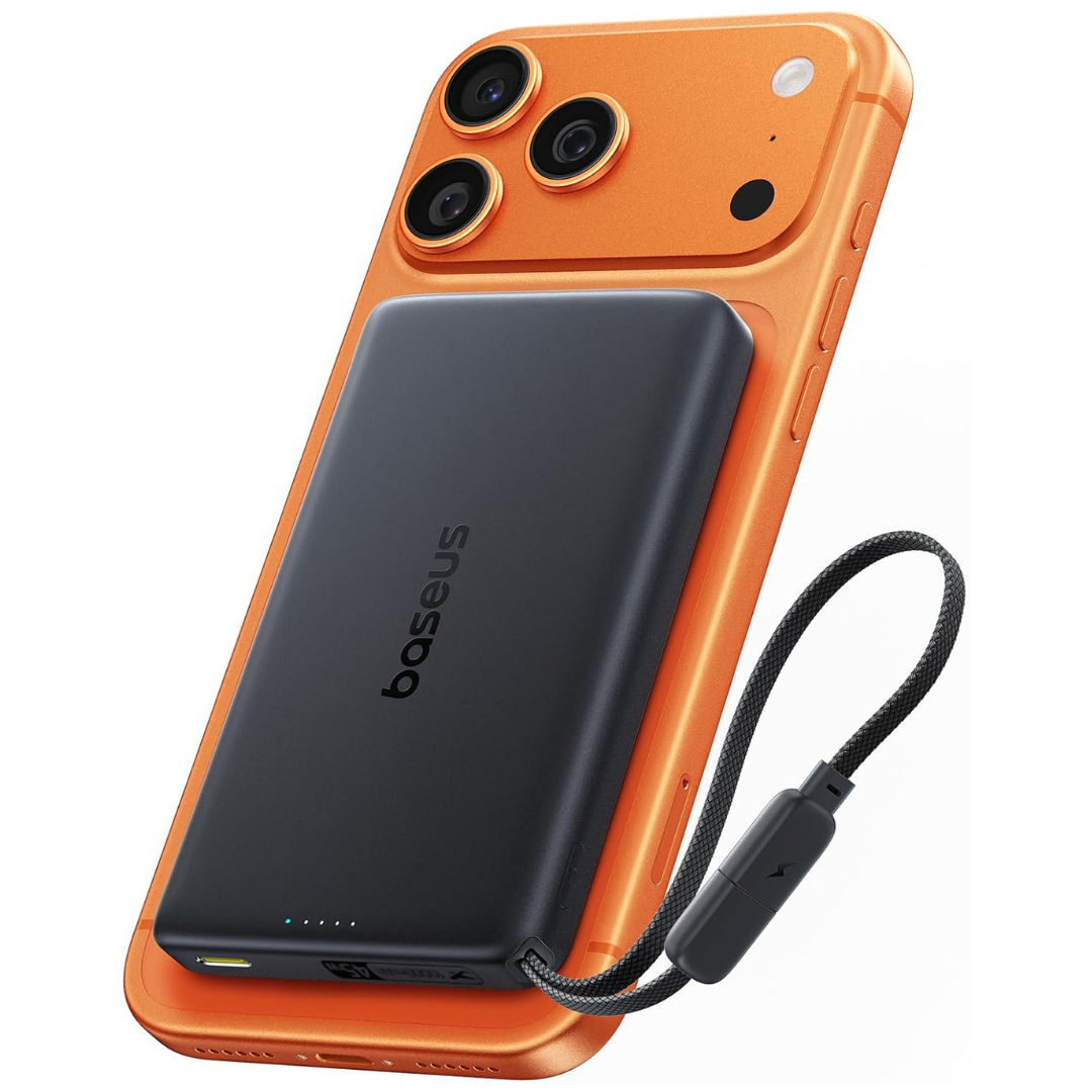 10000mAh Baseus Qi2.2 25W Portable Power Bank W/ 45W USB-C Cable