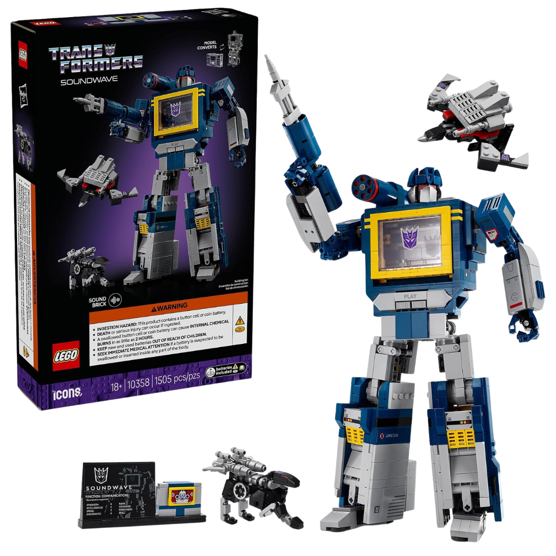 1505-Piece LEGO Icons Transformers: Soundwave Building Set (10358)