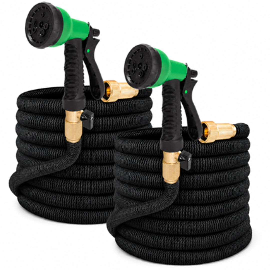 2-Pack 25ft Expandable Hose with Nozzle