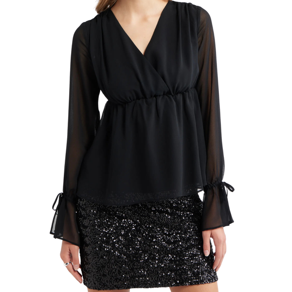 Open Edit Women's Babydoll Chiffon Top (3 Colors)