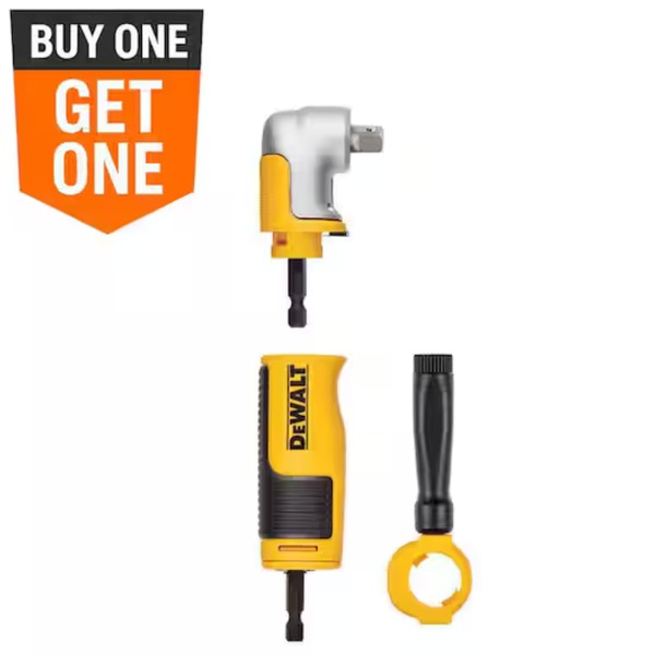 Dewalt Maxfit Modular 3/8" Drive Right Angle Attachment + Free 6-Piece Maxfit Ultra 3/8" Socket Set w/1/4" Adapter