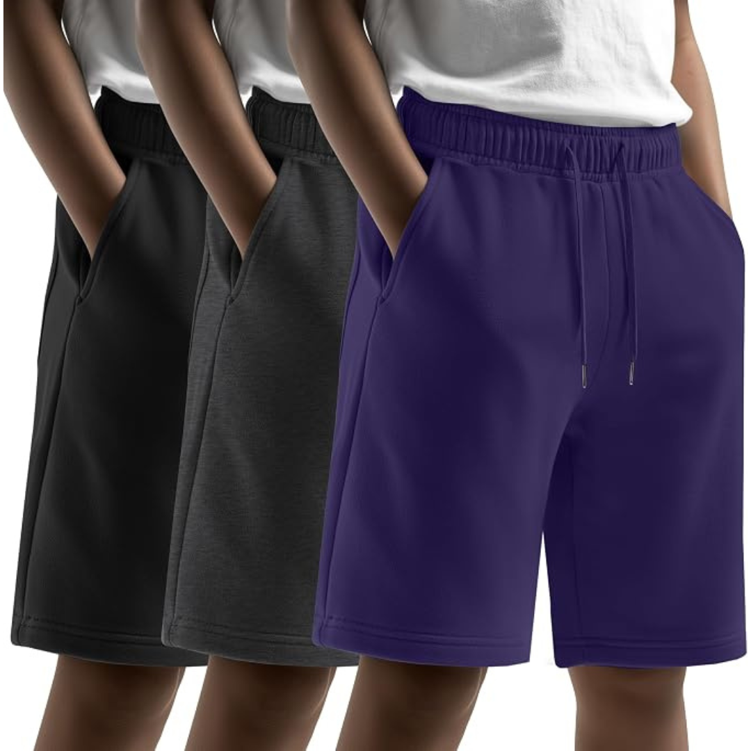3-Pack Boys' Athletic Sweat Shorts, 6-16 Years (Various)