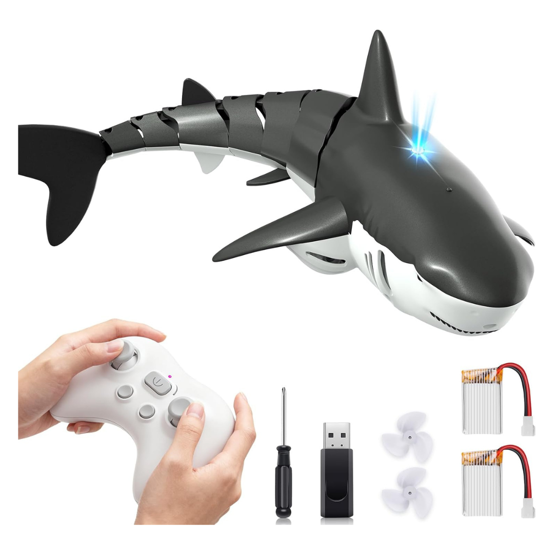 2.4GHz Remote Control Shark Pool Toy W/ Lights & Water Spray