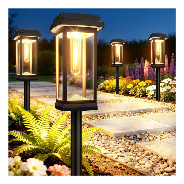8-Pack TuyLuxe Outdoor Solar Pathway Lights