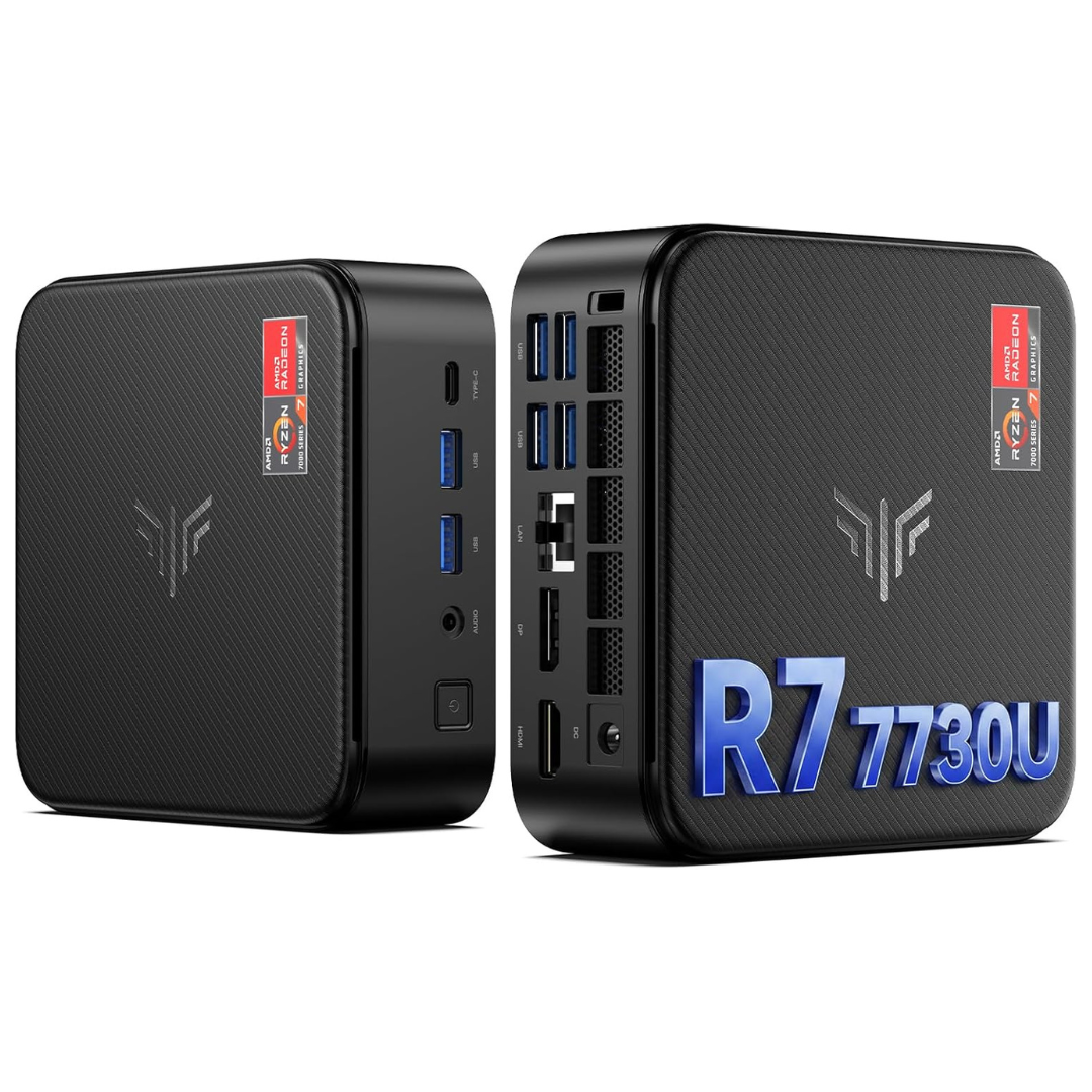 Kamrui E3B Mini Gaming Desktop (Ryzen 7 7730U / 32GB RAM / 1TB SSD)