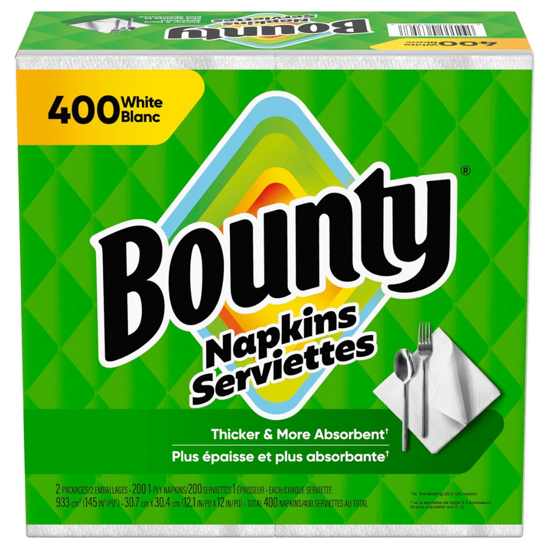 400-Count Bounty White Paper Napkins