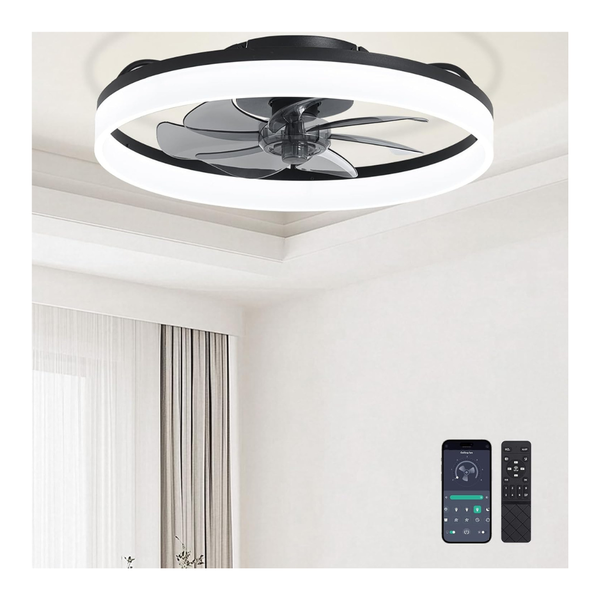 20 Low Profile Flush Mount Modern Black Ceiling Fans