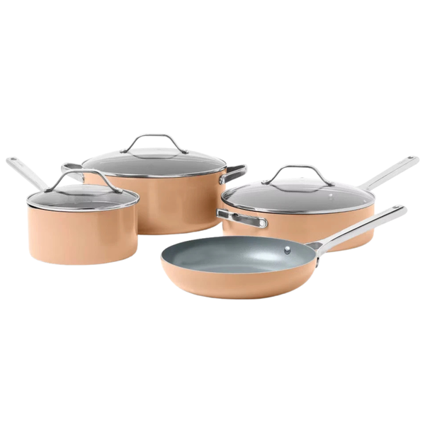 7-Piece Figmint Nonstick Ceramic Coated Aluminum Cookware Set