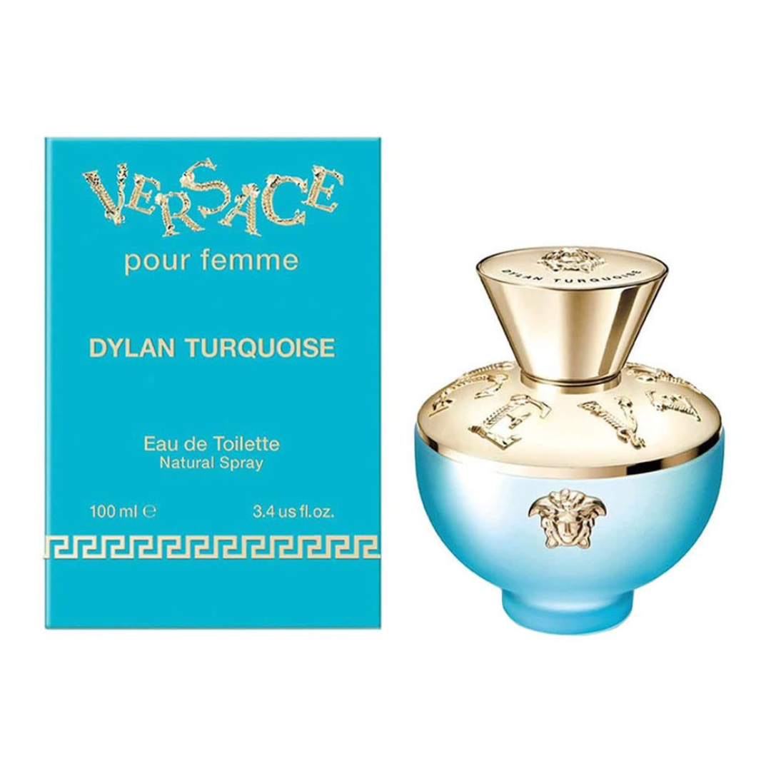 3.4oz Versace Dylan Turquoise Pour Femme Eau De Toilette Spay