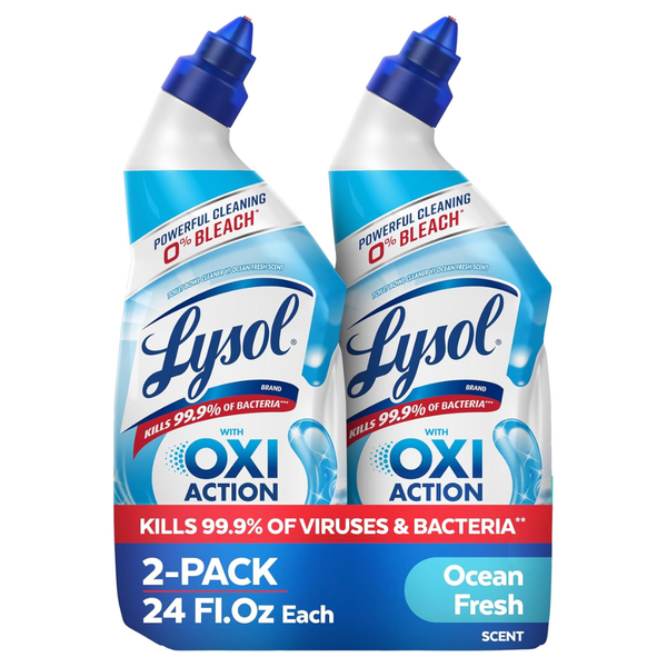 2-Pack 24oz Lysol Toilet Bowl Cleaner Gel With OXI Action (Ocean Fresh)