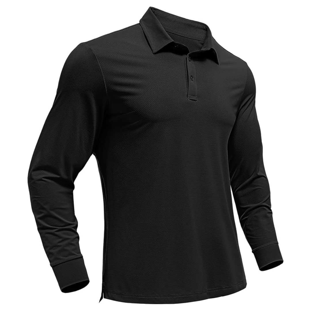 Men's UPF 50+ Lightweight Long Sleeve Polo Shirt (Various)