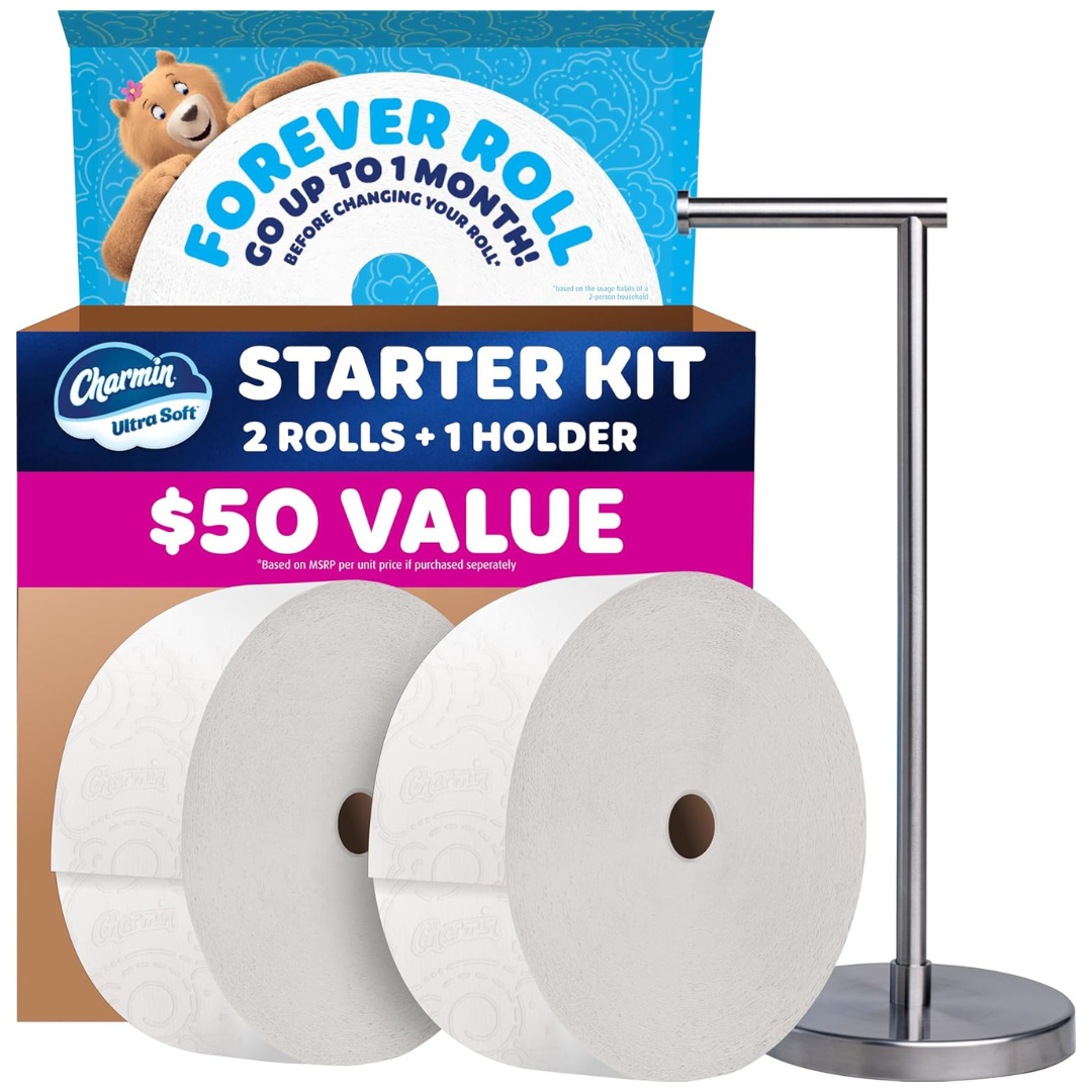 Charmin Toilet Paper Ultra Soft Forever Roll Starter Kit