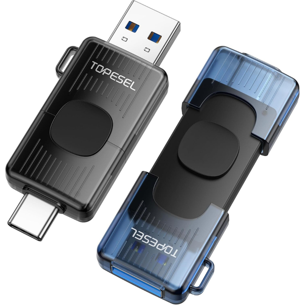 2-Pack TOPESEL 64GB USB C Flash Drive