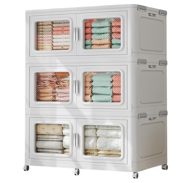 3-Pack BROVIEW 660 Qt Stackable Storage Bin With Lid