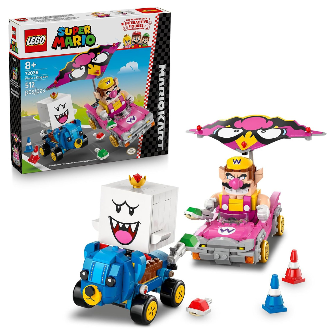 512-Pieces LEGO Super Mario: Mario Kart Wario & King Boo Building Toy (72038)