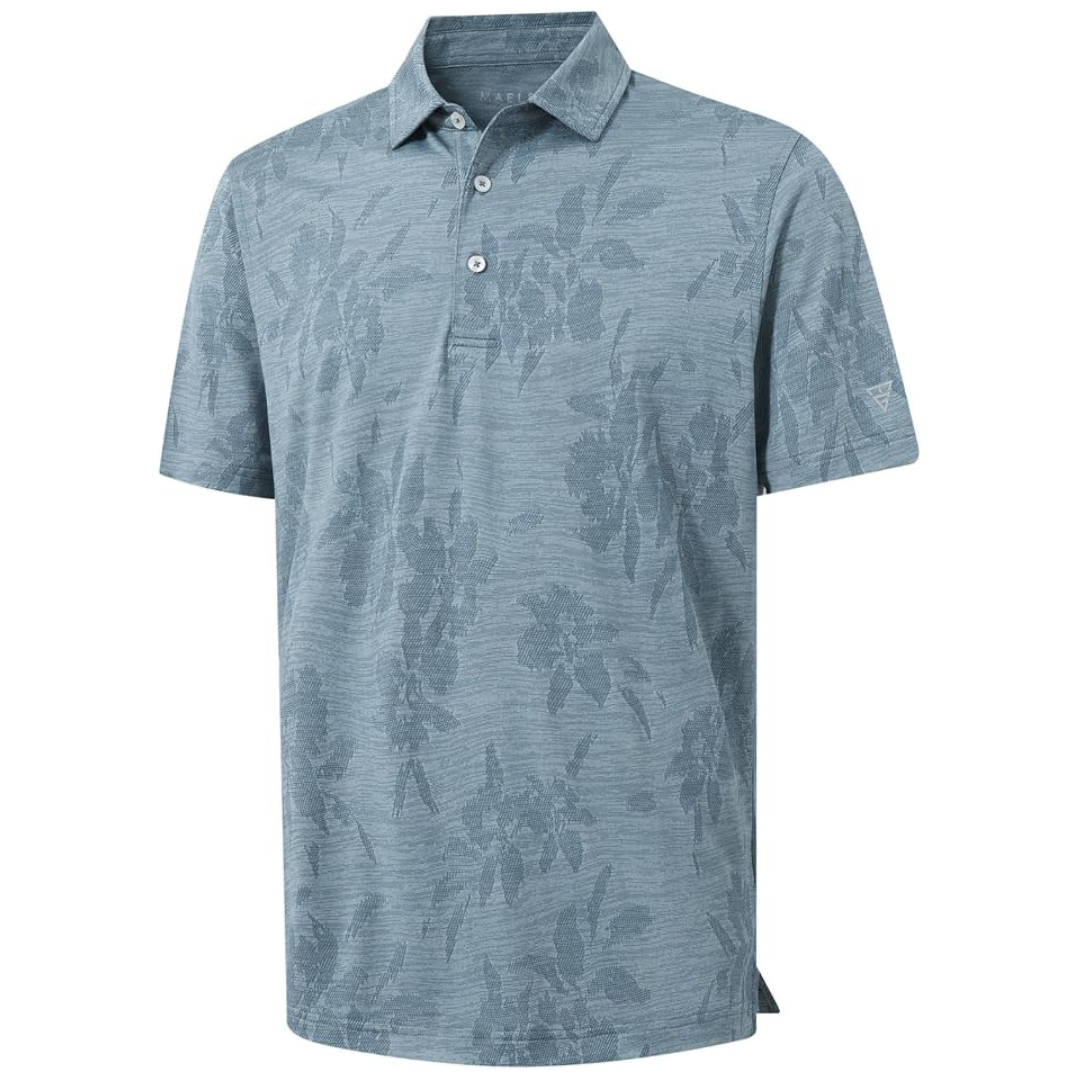 Mens Jacquard Performance Golf Polo Shirt (Various Colors)