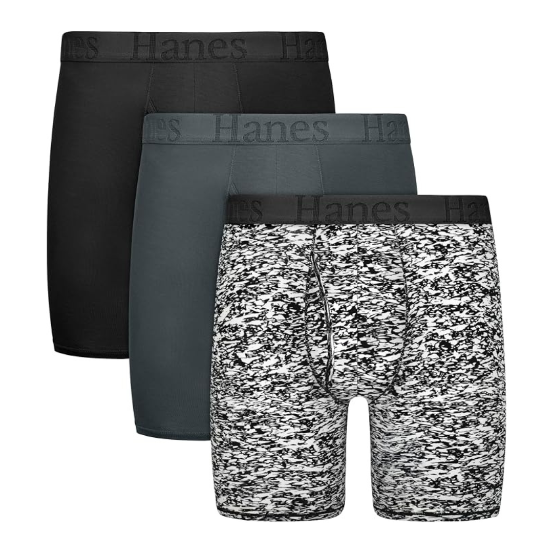 3-Pack Hanes Mens SuperSoft Viscose From Bamboo Underwear