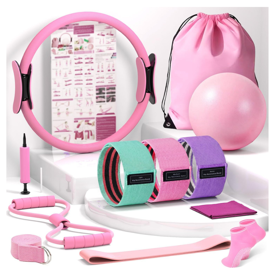 Women's All-in-One Yoga Pilates Equipment Kit For Home Workout