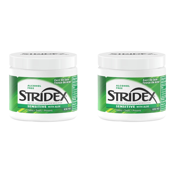 2-Pack Stridex Acne Pads Sensitive W/ Aloe Alcohol-Free