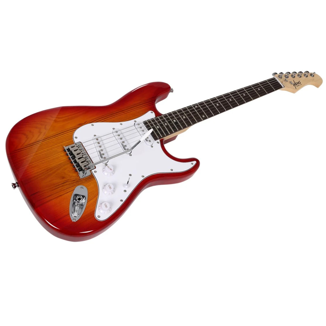Indio By Monoprice Cali DLX Plus Solid Ash Electric Guitar With Gig Bag