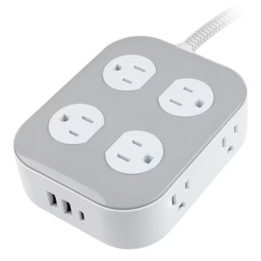 GE Surge Protector Power Strip With USB-C/A Ports & 6FT Cord