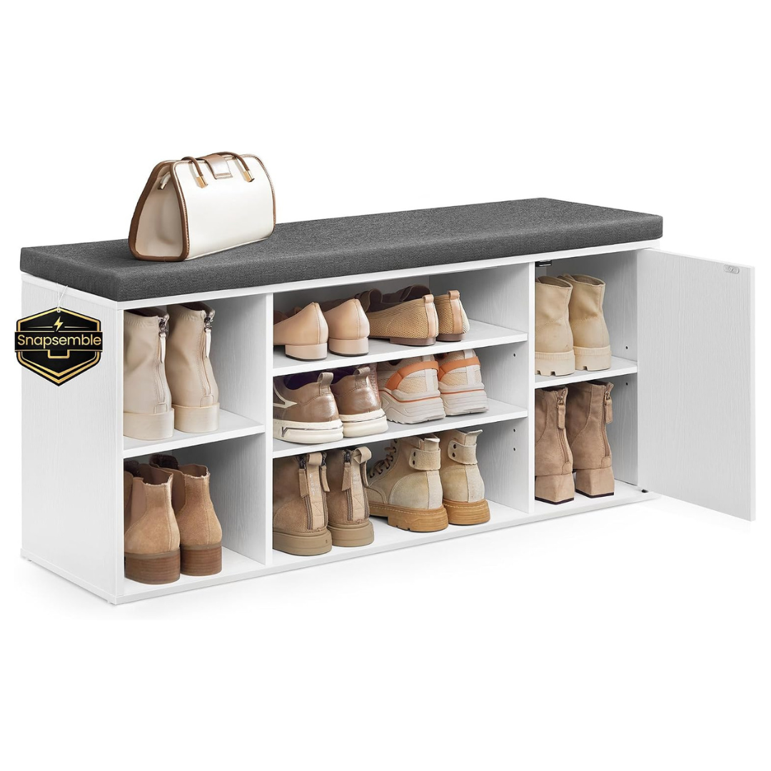 Songmics Home 41" Storage Bench With 2 Doors