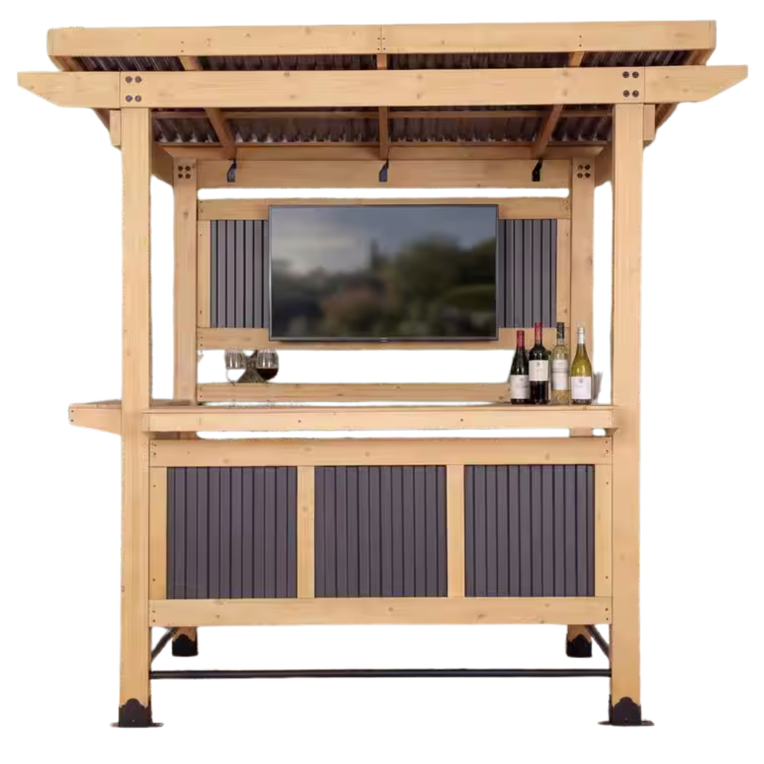 FUFU&GAGA 7ft X 6ft Outdoor Gazebo With Cedar Frame