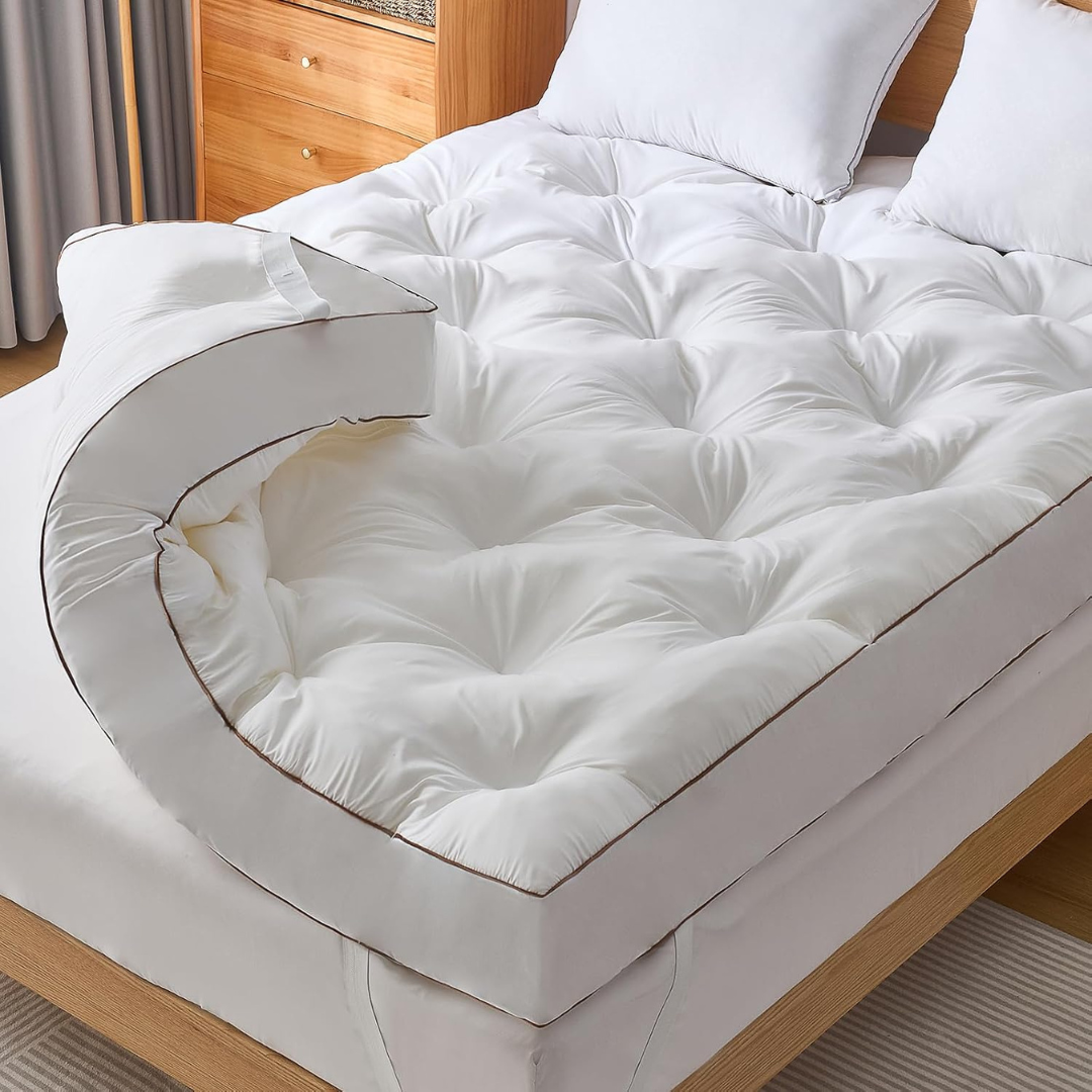 WhatsBedding 4" Queen Memory Foam Mattress Topper