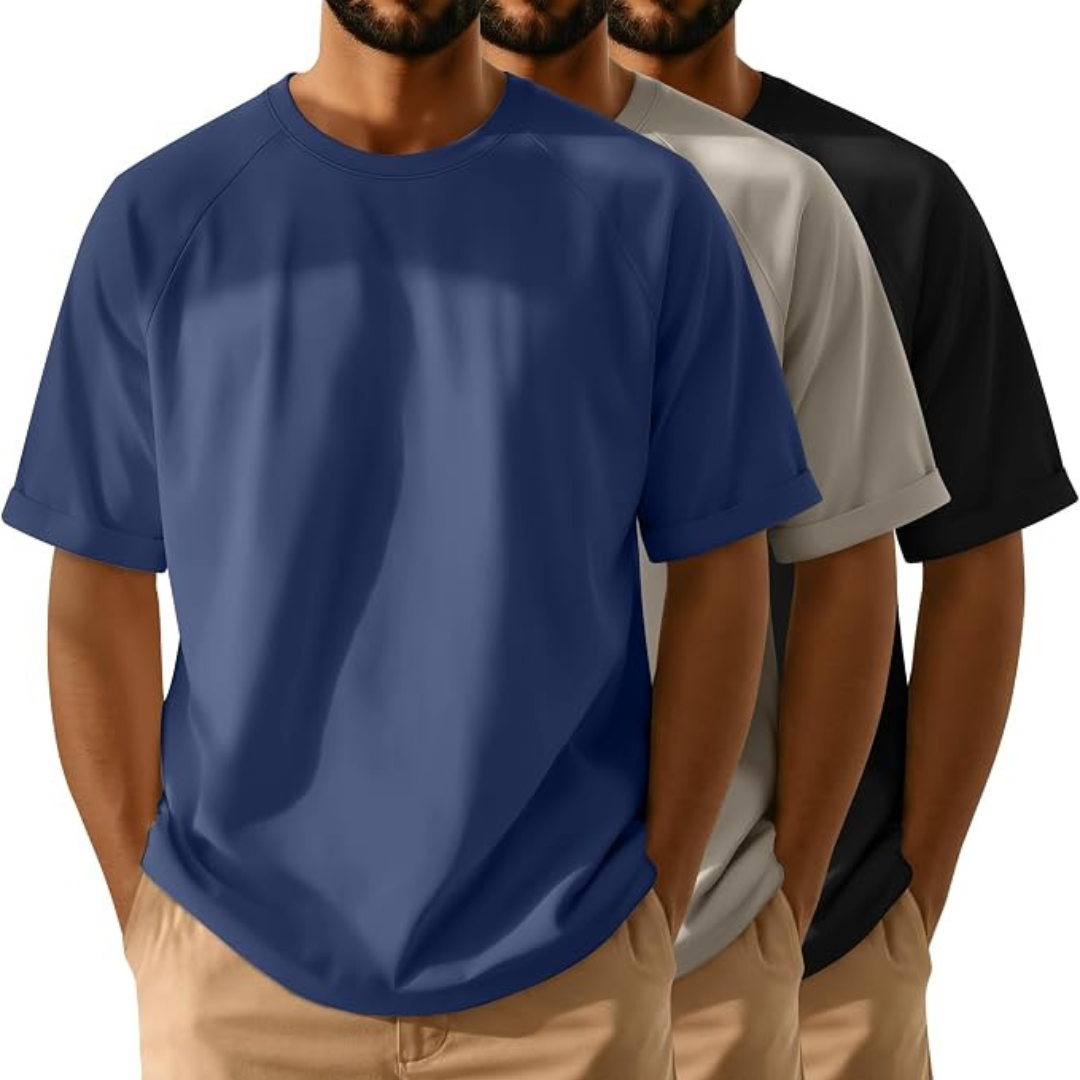 3-Pack August Alley Men' s Oversized Shirts