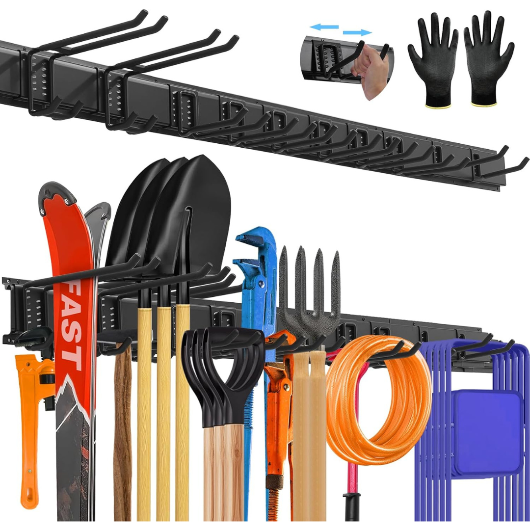 64'' All-Metal Garage Tool Organizer Wall Mount