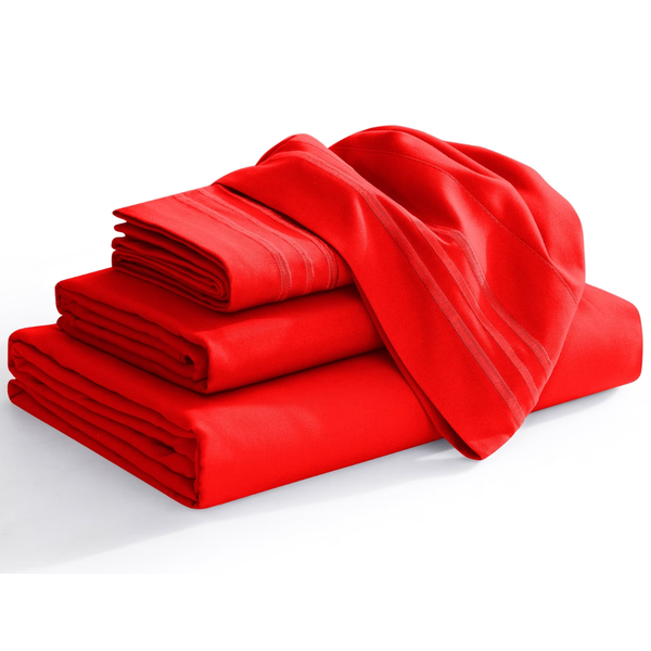 4-Piece Elegant Comfort Microfiber Bed Sheet Set (Queen)