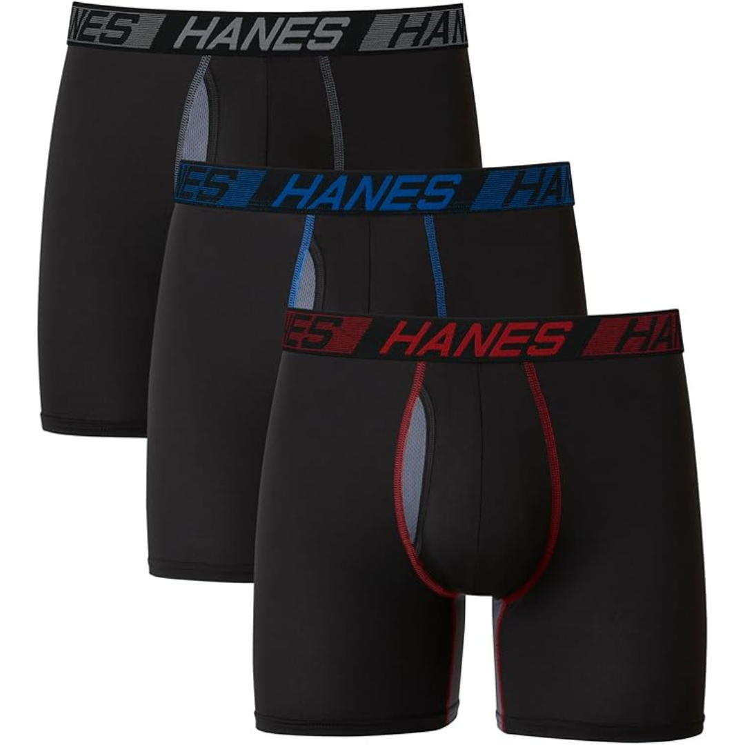 3-Pack Hanes Men's X-Temp Total Support Pouch Boxer Brief (Various)